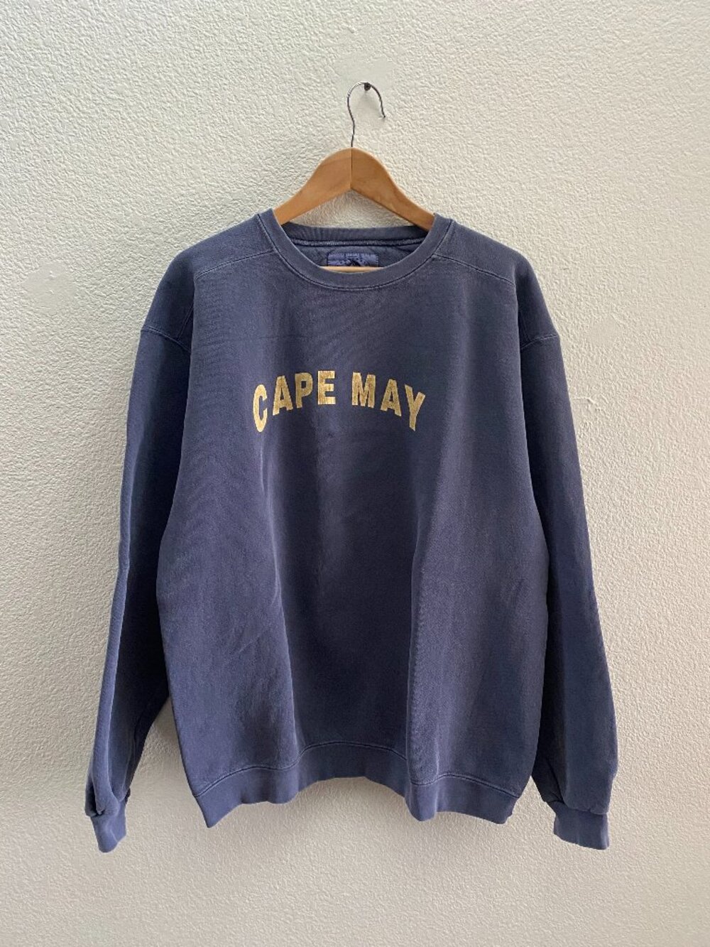 Vintage Cape May New Jersey Authentic Pigment Sweatshirt Unisex XL Blue Gray
